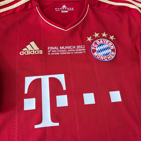 ÁO BÓNG ĐÁ BAYERN MUNICH 2011/12 CHÍNH HÃNG FAN + PATCH C1, FINAL DETAIL 2012 - V13554