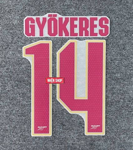 NAMESET GYÖKERES 14 AUTHENTIC ARSENAL SÂN KHÁCH THỨ BA 2025/26 CUP
