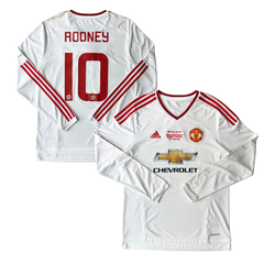 ÁO BÓNG ĐÁ MANCHESTER UNITED 2015/16 SÂN KHÁCH CHÍNH HÃNG FAN + DETAIL CHUNG KẾT FA CUP 2016 - ROONEY #10 -- AI6362