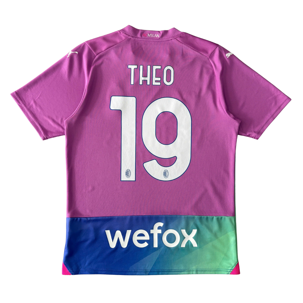 ÁO BÓNG ĐÁ AC MILAN 2023/24 THỨ BA CHÍNH HÃNG FAN + THEO #19 - 770399-03