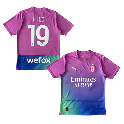 ÁO BÓNG ĐÁ AC MILAN 2023/24 THỨ BA CHÍNH HÃNG FAN + THEO #19 - 770399-03