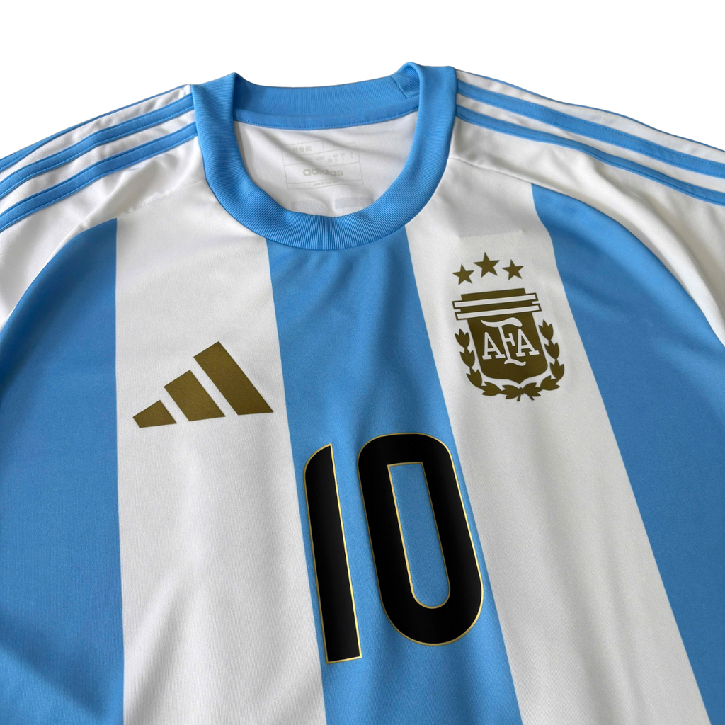 ÁO BÓNG ĐÁ ARGENTINA 2024 SÂN NHÀ CHÍNH HÃNG FAN + MESSI #10 - IP8395