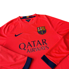 ÁO BÓNG ĐÁ BARCELONA 2014/15 SÂN KHÁCH CHÍNH HÃNG TAY DÀI - PATCH LALIGA + MESSI #10 -- 618738-672