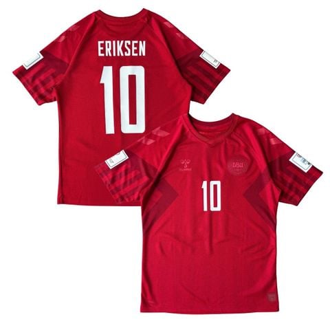 ÁO BÓNG ĐÁ ĐAN MẠCH 2022/23 CHÍNH HÃNG SÂN NHÀ FAN 218713 - NAME PATCH WORLD CUP ERIKSEN
