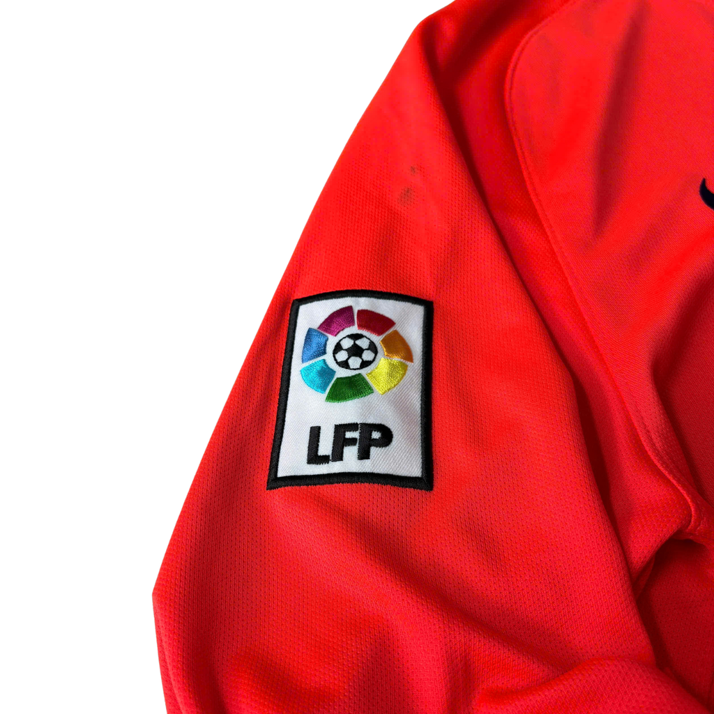 ÁO BÓNG ĐÁ BARCELONA 2014/15 SÂN KHÁCH CHÍNH HÃNG TAY DÀI - PATCH LALIGA + MESSI #10 -- 618738-672