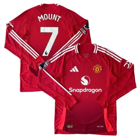 ÁO BÓNG ĐÁ MANCHESTER UNITED 24/25 SÂN NHÀ CHÍNH HÃNG PLAYER TAY DÀI - PATCH NGOẠI HẠNG ANH + MOUNT #7 - IT1988