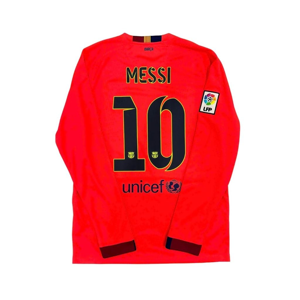 ÁO BÓNG ĐÁ BARCELONA 2014/15 SÂN KHÁCH CHÍNH HÃNG PLAYER 618738-672 - NAME PATCH LFP MESSI