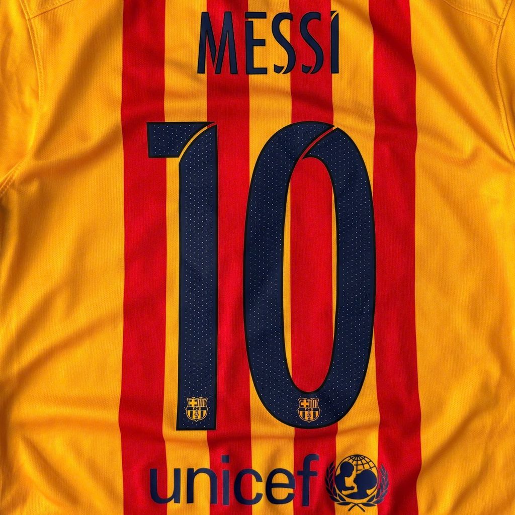 ÁO BÓNG ĐÁ BARCELONA 2015/16 CHÍNH HÃNG SÂN KHÁCH FAN 658785-740 - NAME PATCH LFP MESSI