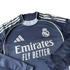 ÁO BÓNG ĐÁ REAL MADRID 2025/26 SÂN KHÁCH CHÍNH HÃNG PLAYER TAY DÀI - JP3956