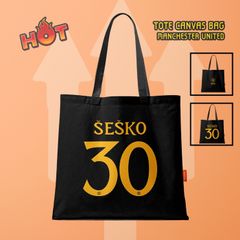 TÚI TOTE CANVAS MANCHESTER UNITED SESKO #30 MÀU VÀNG - SPIDY TTMU03-SESKO