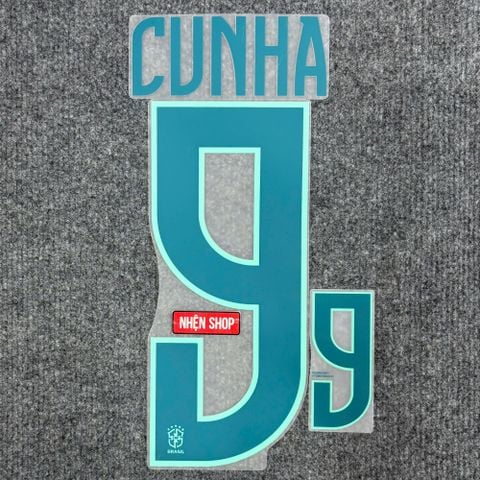 NAMESET CUNHA 9 AUTHENTIC BRAZIL WC2026 SÂN NHÀ