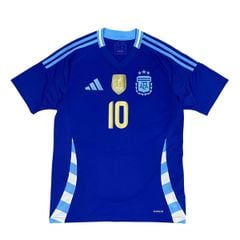 ÁO BÓNG ĐÁ ARGENTINA 2024 SÂN KHÁCH BẢN FAN (NAMESET MESSI-10, KHÔNG TAG, 10/10)