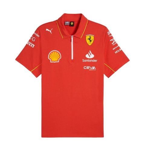 ÁO POLO F1 SCUDERIA FERRARI TEAM 2025 FAN AUTHENTIC - 763602 - 01
