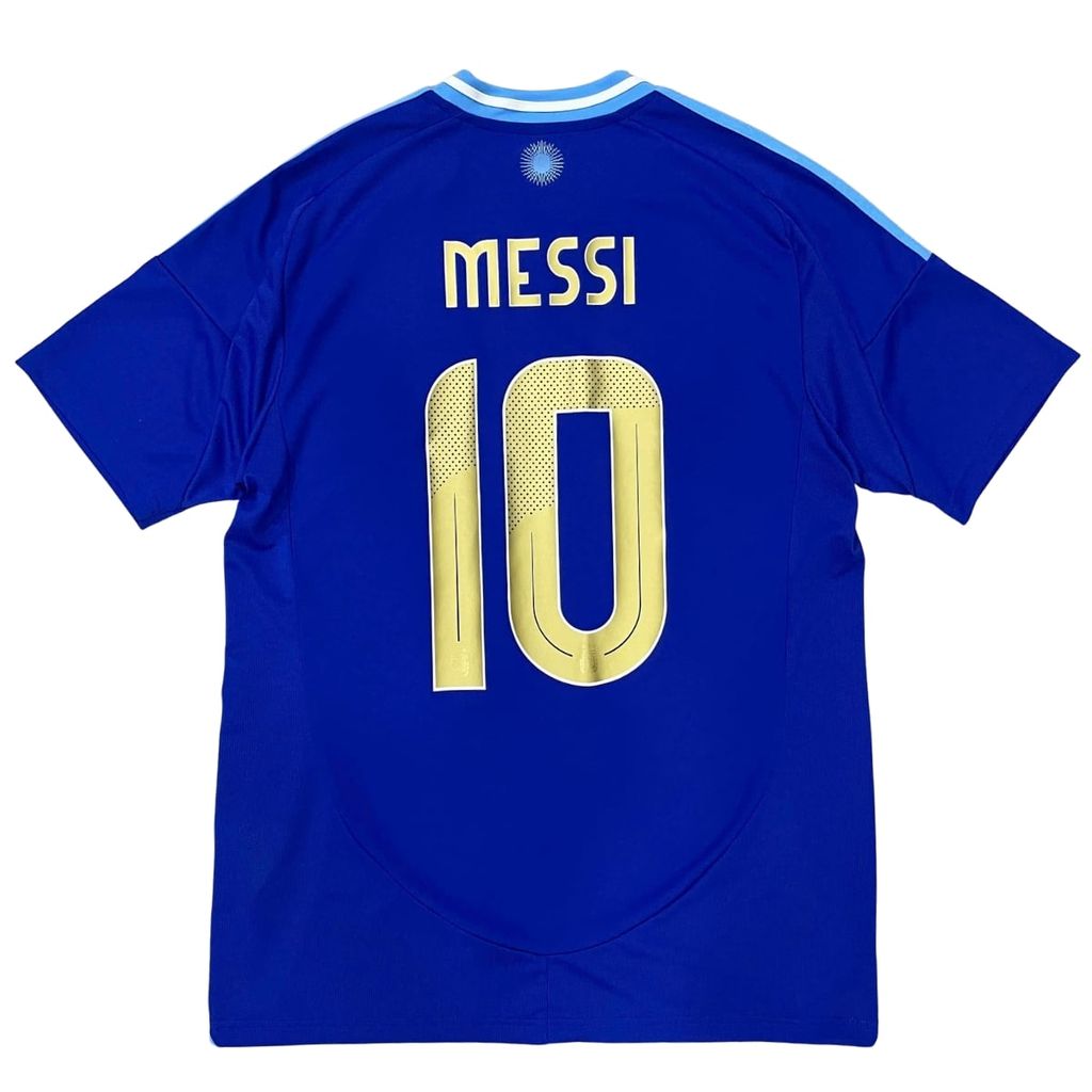 ÁO BÓNG ĐÁ ARGENTINA 2024 SÂN KHÁCH BẢN FAN (NAMESET MESSI-10, KHÔNG TAG, 10/10)
