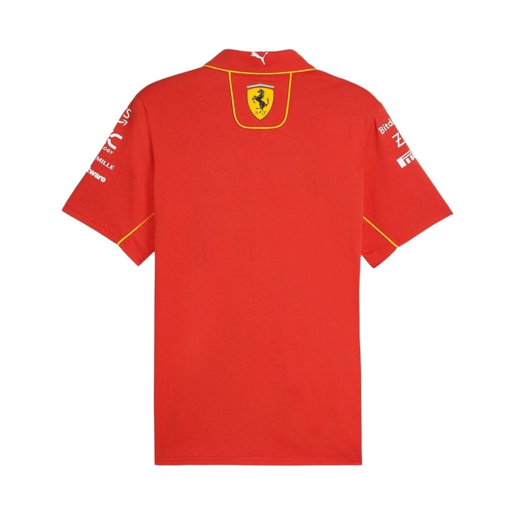 ÁO POLO F1 SCUDERIA FERRARI TEAM 2025 FAN AUTHENTIC - 763602 - 01