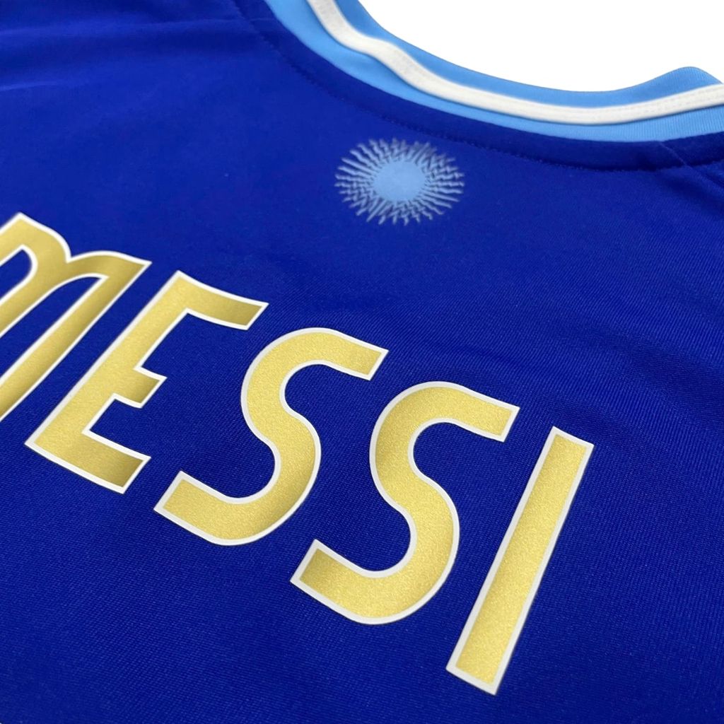 ÁO BÓNG ĐÁ ARGENTINA 2024 SÂN KHÁCH BẢN FAN (NAMESET MESSI-10, KHÔNG TAG, 10/10)