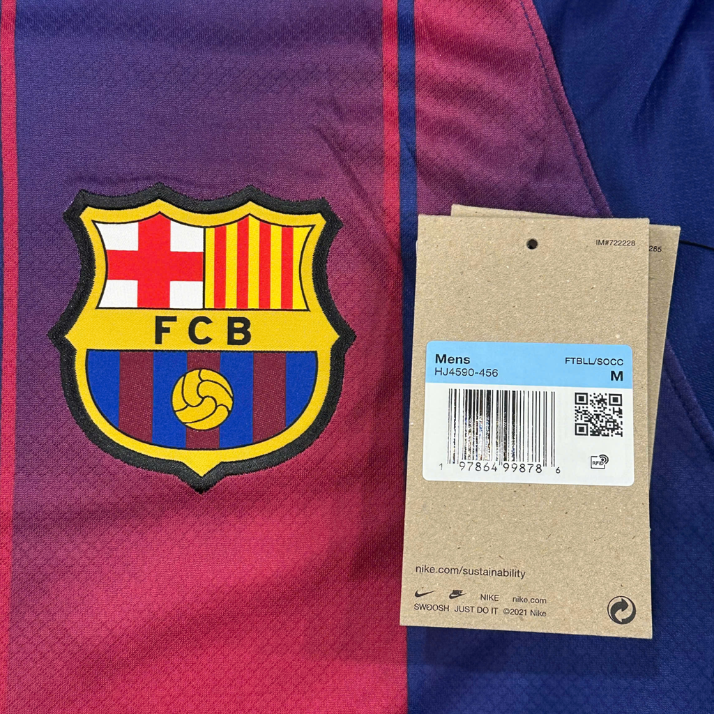 ÁO BÓNG ĐÁ BARCELONA 2025/26 SÂN NHÀ CHÍNH HÃNG FAN HJ4590-456