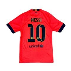 ÁO BÓNG ĐÁ BARCELONA 2014/15 CHÍNH HÃNG SÂN KHÁCH PLAYER 612654-672 - NAME PATCH LFP MESSI