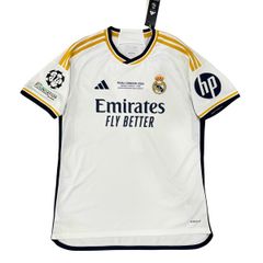ÁO BÓNG ĐÁ REAL MADRID SÂN NHÀ 2023/24 BẢN FAN - HR3796 ( FULL NAMESET VINICIUS-7, PATCH C1, SPONSOR, MATCH DETAILS)