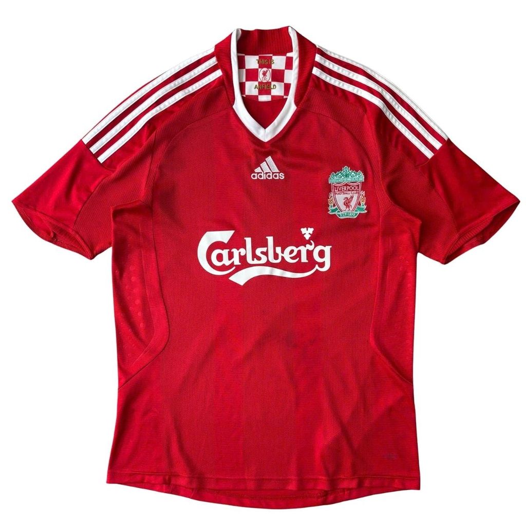 ÁO BÓNG ĐÁ LIVERPOOL 2008/09 SÂN NHÀ CHÍNH HÃNG - HYYPIA #4 + CHỮ KÍ - 313214