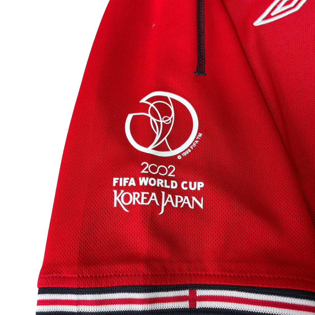 ÁO BÓNG ĐÁ ANH 2002/04 SÂN KHÁCH CHÍNH HÃNG - PATCH WORLD CUP 2002 + SCHOLES #8