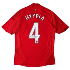ÁO BÓNG ĐÁ LIVERPOOL 2008/09 SÂN NHÀ CHÍNH HÃNG - HYYPIA #4 + CHỮ KÍ - 313214