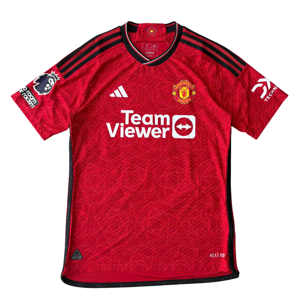 ÁO BÓNG ĐÁ MANCHESTER UNITED 2023/24 SÂN NHÀ CHÍNH HÃNG PLAYER + PATCH NGOẠI HẠNG ANH & McTOMINAY #39 - IN3520