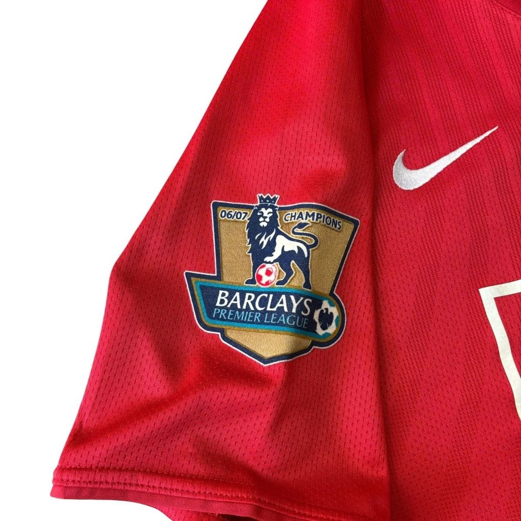 ÁO BÓNG ĐÁ MANCHESTER UNITED 2007/09 SÂN NHÀ CHÍNH HÃNG - PATCH NGOẠI HẠNG ANH + SAHA #9 -- 237924-666