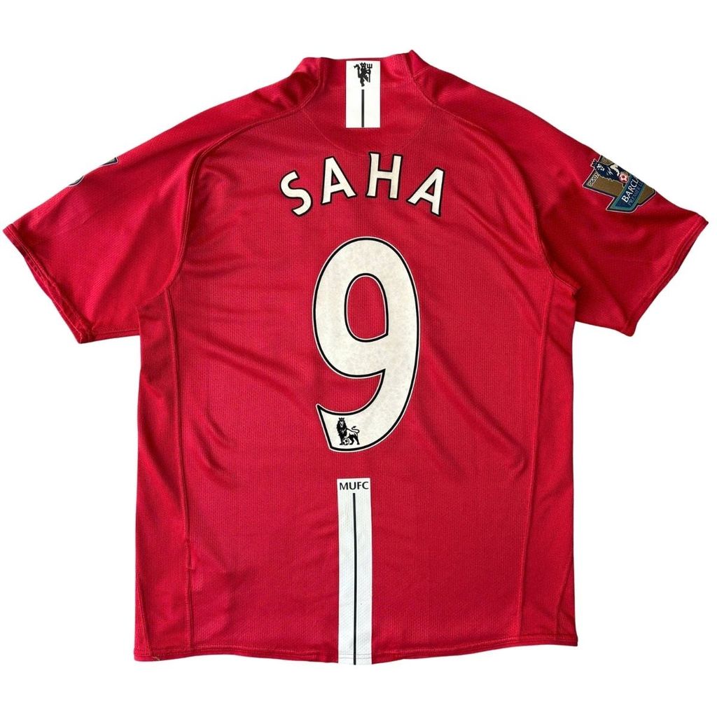 ÁO BÓNG ĐÁ MANCHESTER UNITED 2007/09 SÂN NHÀ CHÍNH HÃNG - PATCH NGOẠI HẠNG ANH + SAHA #9 -- 237924-666