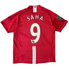 ÁO BÓNG ĐÁ MANCHESTER UNITED 2007/09 SÂN NHÀ CHÍNH HÃNG - PATCH NGOẠI HẠNG ANH + SAHA #9 -- 237924-666
