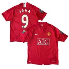 ÁO BÓNG ĐÁ MANCHESTER UNITED 2007/09 SÂN NHÀ CHÍNH HÃNG - PATCH NGOẠI HẠNG ANH + SAHA #9 -- 237924-666