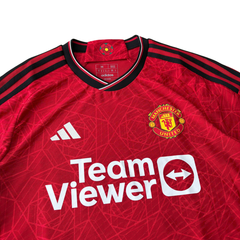 ÁO BÓNG ĐÁ MANCHESTER UNITED 2023/24 SÂN NHÀ CHÍNH HÃNG PLAYER + PATCH NGOẠI HẠNG ANH & McTOMINAY #39 - IN3520