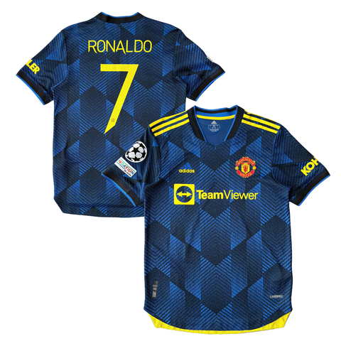 ÁO BÓNG ĐÁ MANCHESTER UNITED 2021/22 THỨ BA CHÍNH HÃNG PLAYER - PATCH C1 + RONALDO #7 - GM4617