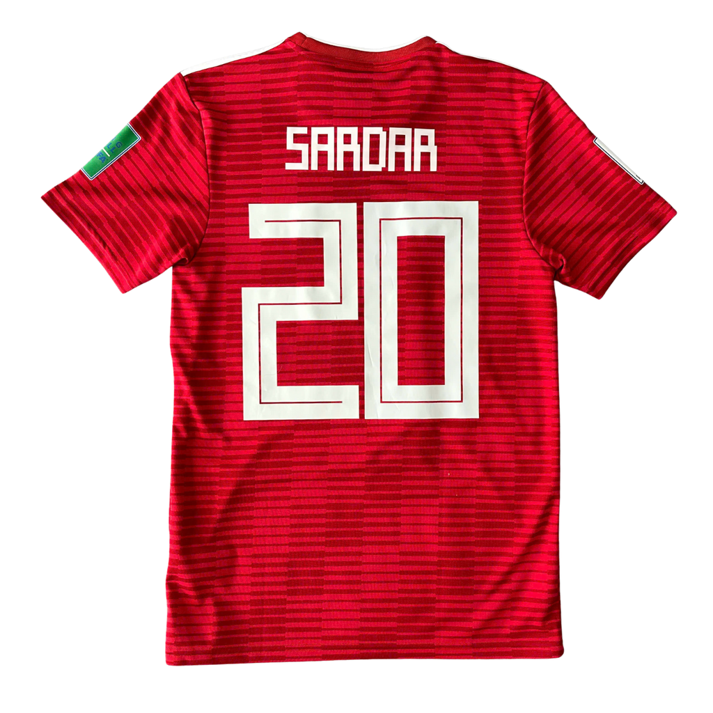 ÁO BÓNG ĐÁ TUYỂN IRAN 2018 CHÍNH HÃNG SÂN SÁCH BẢN FAN NAME SET SARDAR 20 - CF0677 - 9/10