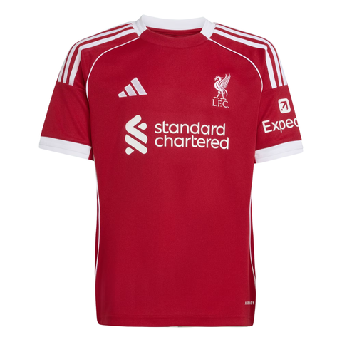 ÁO BÓNG ĐÁ TRẺ EM LIVERPOOL 25/26 CHÍNH HÃNG SÂN NHÀ BẢN FAN - JV6436