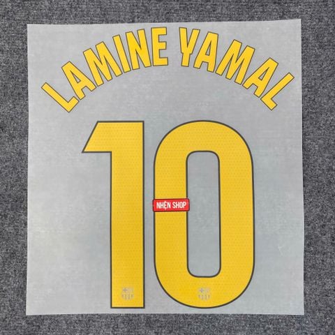 NAMESET LAMINE YAMAL 10 AUTHENTIC BARCELONA SÂN NHÀ 2026/27 LALIGA