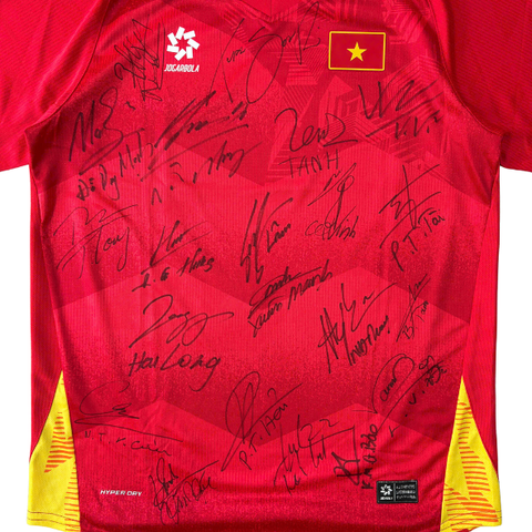 ÁO BÓNG ĐÁ VIỆT NAM 2025 SÂN NHÀ CHÍNH HÃNG PLAYER + CHỮ KÍ CẦU THỦ NAM - MJ-A4040-03