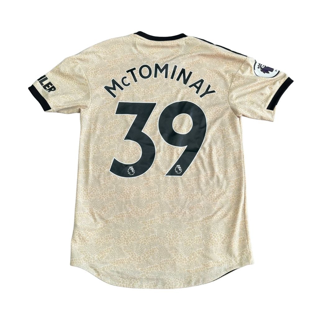 ÁO BÓNG ĐÁ MANCHESTER UNITED 2019/20 SÂN KHÁCH CHÍNH HÃNG PLAYER ED7389 - NAME PATCH EPL MC TOMINAY 39 SIZE S (UK)