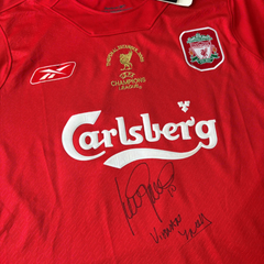 ÁO BÓNG ĐÁ LIVERPOOL 2005/06 SÂN NHÀ HÀNG THÁI + CHỮ KÍ LUIS GARCIA