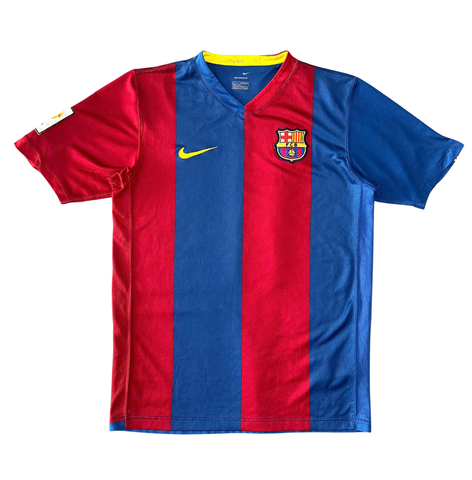 ÁO BÓNG ĐÁ TRẺ EM BARCELONA 2006/07 CHÍNH HÃNG SÂN NHÀ BẢN FAN - F6AOM