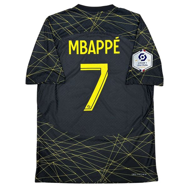 ÁO BÓNG ĐÁ PSG 2022/23 THỨ TƯ CHÍNH HÃNG PLAYER - PATCH LIGUE ONE + MBAPPÉ -- DR3797-010