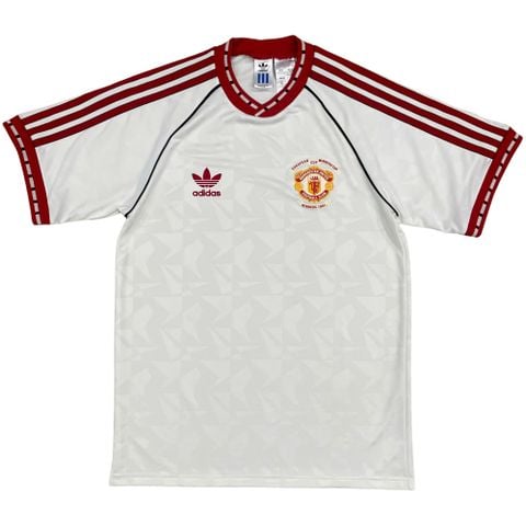 ÁO BÓNG ĐÁ MANCHESTER UNITED 1991 SÂN KHÁCH TRẮNG CHÍNH HÃNG JF0376 (KHÔNG TAG)