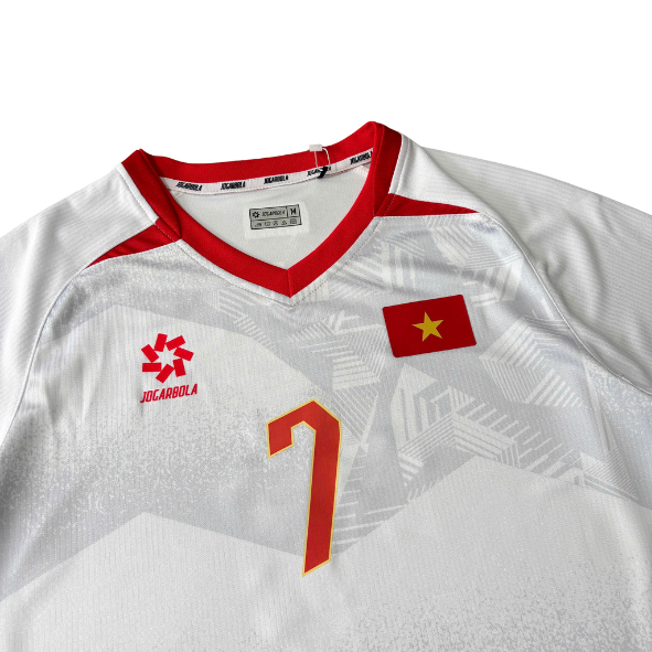 ÁO BÓNG ĐÁ VIỆT NAM 2025 SÂN KHÁCH CHÍNH HÃNG PLAYER - N.DINH.BAC #7 - MJ-A4040-01