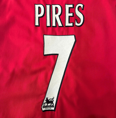 ÁO BÓNG ĐÁ ARSENAL 2002/04 CHÍNH HÃNG SÂN NHÀ BẢN FAN NAMESET PIRES 7 - 184985