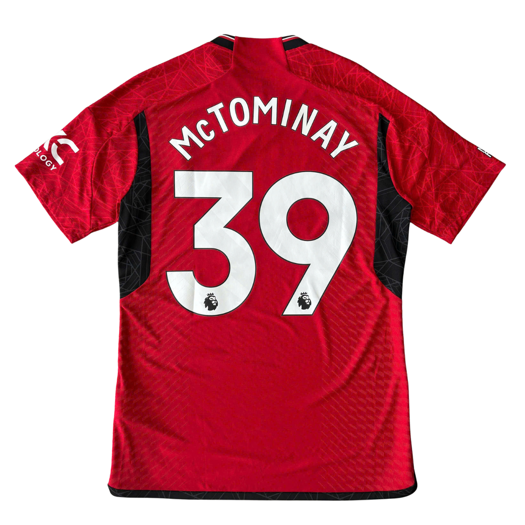 ÁO BÓNG ĐÁ MANCHESTER UNITED 2023/24 SÂN NHÀ CHÍNH HÃNG PLAYER + PATCH NGOẠI HẠNG ANH & McTOMINAY #39 - IN3520