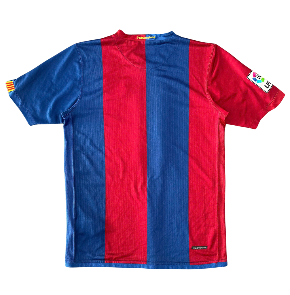 ÁO BÓNG ĐÁ TRẺ EM BARCELONA 2006/07 CHÍNH HÃNG SÂN NHÀ BẢN FAN - F6AOM - 8/10