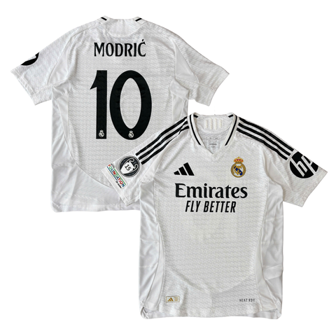 ÁO BÓNG ĐÁ REAL MADRID 2024/25 SÂN NHÀ CHÍNH HÃNG PLAYER - PATCH C1 + MODRIĆ - JX2137