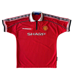 ÁO BÓNG ĐÁ MANCHESTER UNITED 1998/99 SÂN NHÀ CHÍNH HÃNG KID - (SIZE L.BOY)