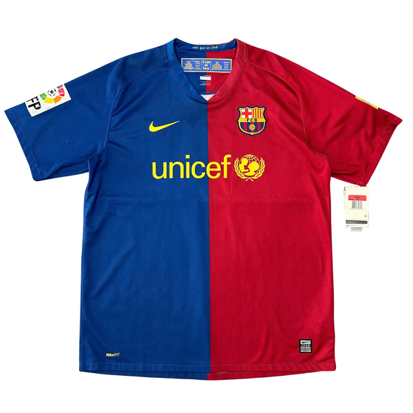 ÁO BÓNG ĐÁ BARCELONA 2008/09 CHÍNH HÃNG SÂN NHÀ NAMSET XAVI 6 - 286784 - 9/10