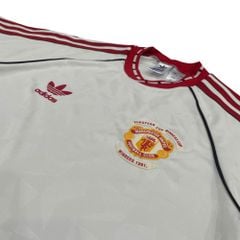 ÁO BÓNG ĐÁ MANCHESTER UNITED 1991 SÂN KHÁCH TRẮNG CHÍNH HÃNG JF0376 (KHÔNG TAG)